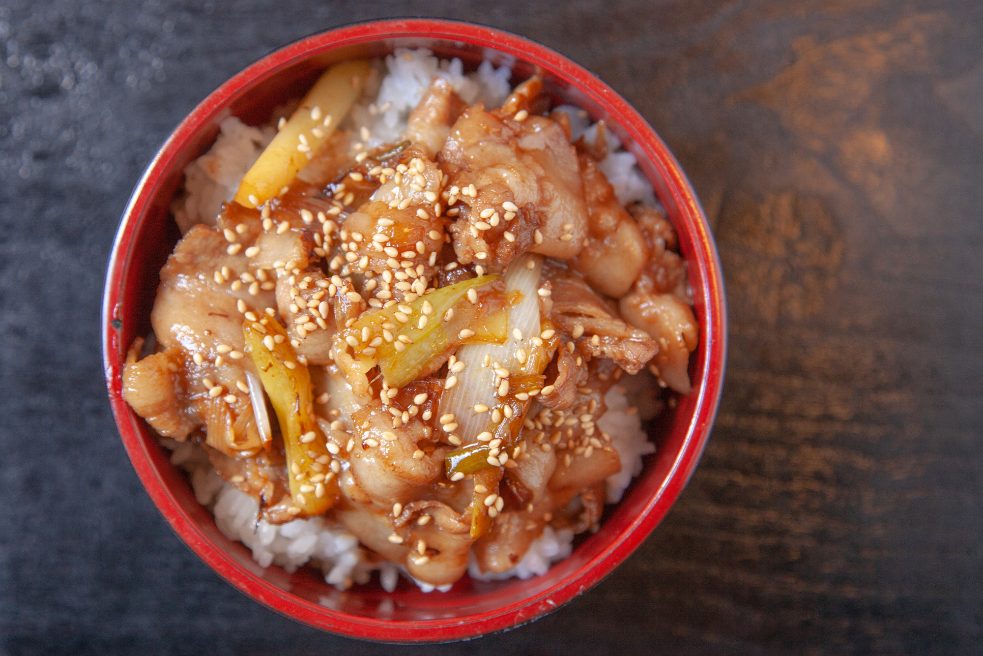 ミニ肉ネギ丼