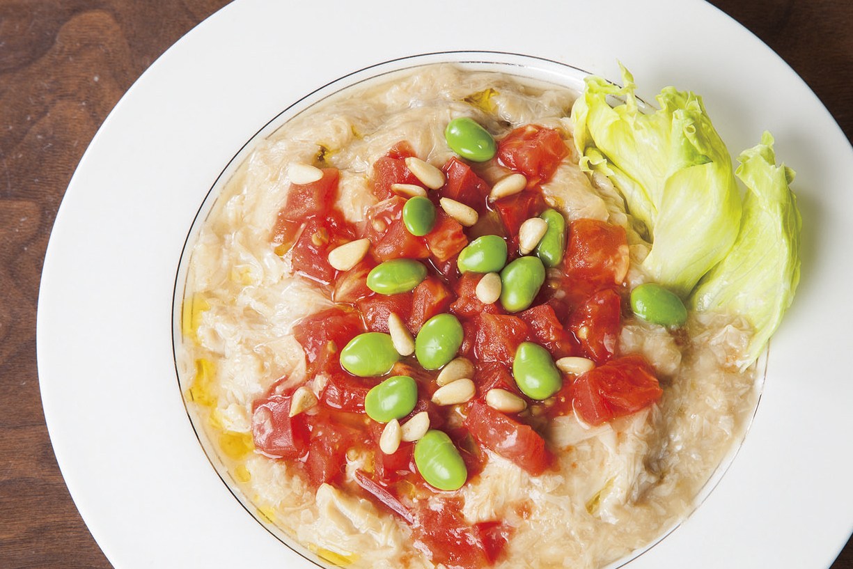 ヘルシーあんかけ湯葉丼　※スープ漬物付き