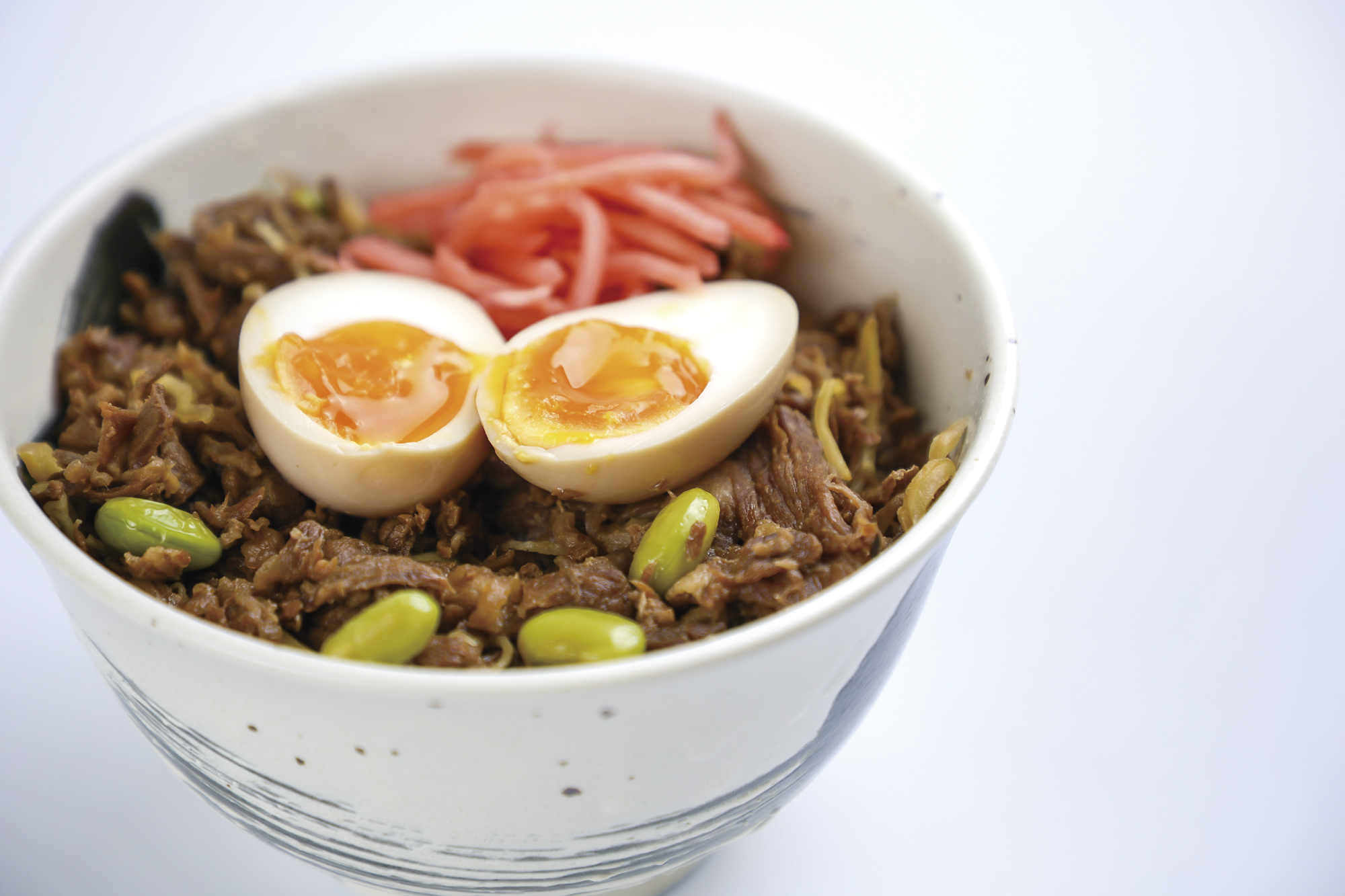 あけぼの大豆入り牛肉しぐれ丼