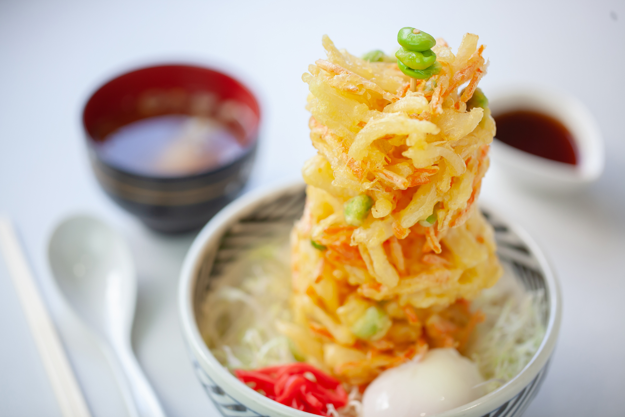 身延かき揚タワー丼（味噌汁付き）